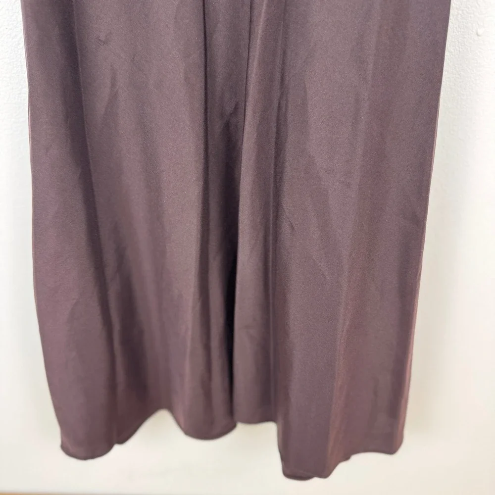 Nanette Lepore Brown Spaghetti Strap A-Line Knee‎ Length Slip Dress Women 10